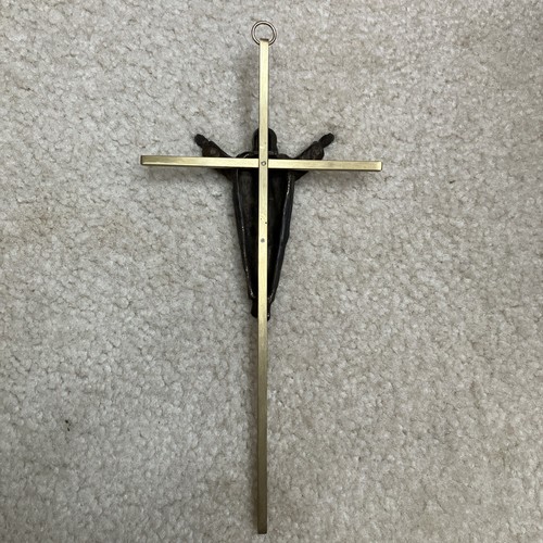 "Crucifijo de metal fundido vintage cruz Jesús colgante de pared 10x4 7/8""" - Imagen 5 de 6