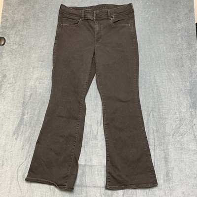 American Eagle Bootcut Jeans Womens 36W Black Denim Dark Wash Everyday Wear