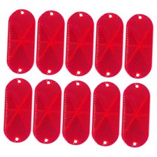 10 Pack 4.5" Red Screw-On Reflectors - DOT SAE Approval Road Safety Fence
