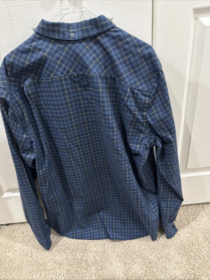 Camisa de bolsillo de franela de invierno para hombre Hurley azul/negro a cuadros, talla 2XL Foto 3 de 3