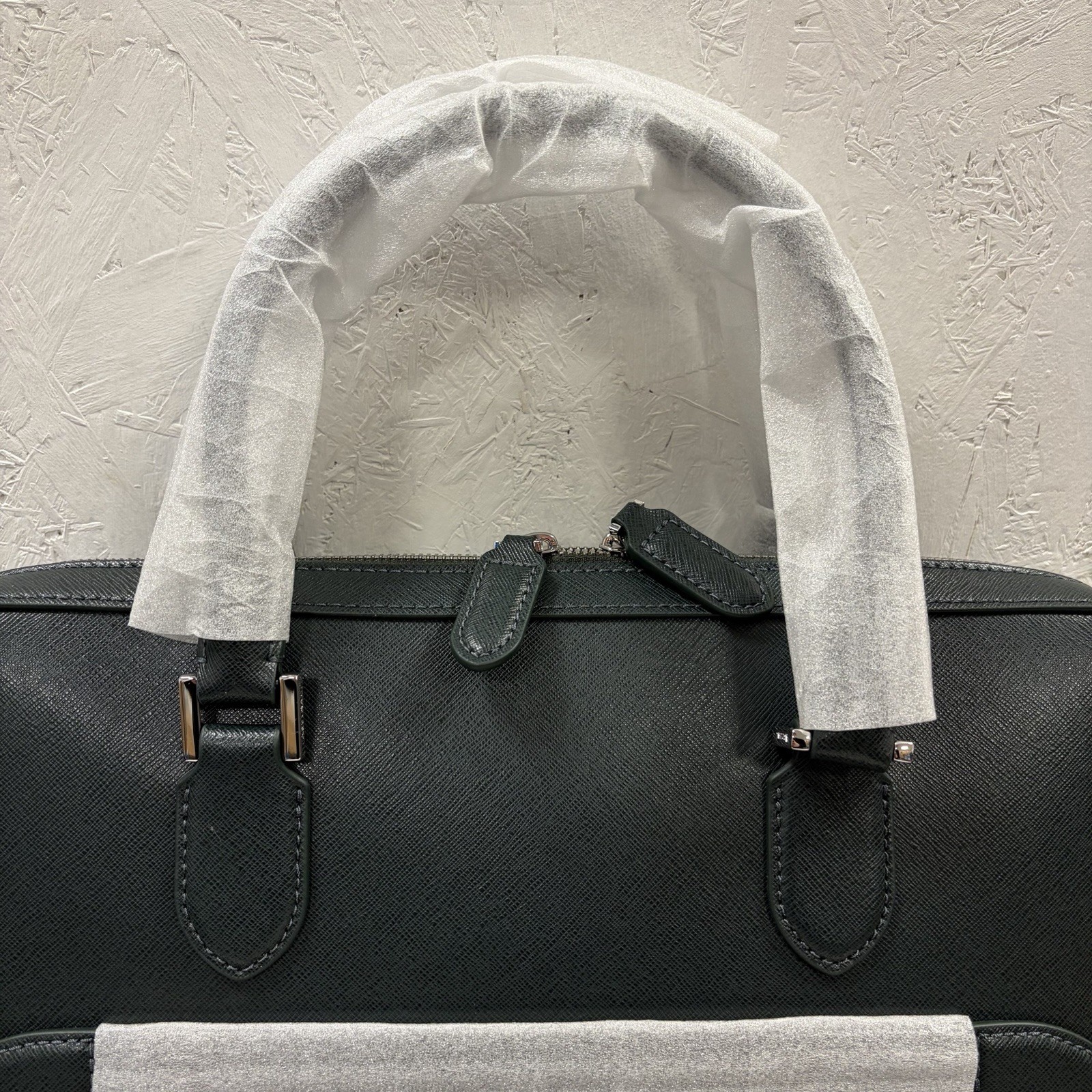 Aspinal of London Slim Leather Briefcase Forest Green image 5