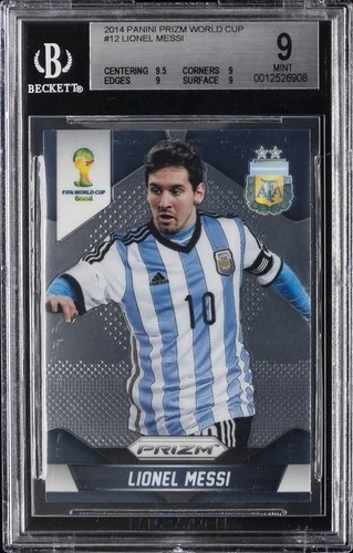 2014 PANINI PRIZM WORLD CUP #12 LIONEL MESSI BGS 9