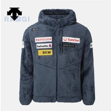 DESCENTE KOREA SWISS SKI High Loft Fleece Jacket NAVY ASIAN FIT