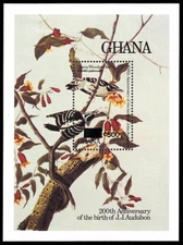 GHANA 1127 - Downy Woodpecker "1989 Provisional" S/S (pc20137)