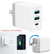 High-Voltage Multi Function Travel 3 Port PD QC 3.0 Charger f LG G6 US997 Phone