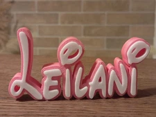 LEILANI PERSONALIZE DISNEY NAME PLATE SIGN CUSTOM DOOR TAG WALL BEDROOM PINK