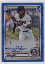 2020 Bowman Draft Chrome Picks Blue Wave Refractor Alerick Soularie Auto 0a98