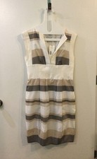 Armani Collezioni Womens Sleeveless Stripe Dr...
