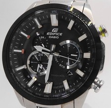 Working CASIO Edifice EQW T640 Radio Solar Watch Y252 Black CASIO