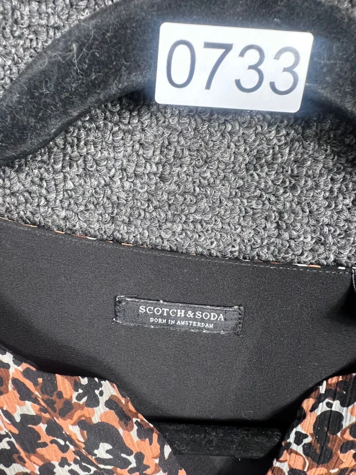 Vestido midi Scotch and Soda para niñas marrón floral en capas talla 12/152 manga larga Foto 3 de 4