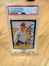 1977 Star Wars Wonder Bread Luke Skywalker Card PSA 7