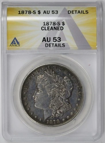 1878-S Morgan Dollar $1 AU 53 Details ANACS