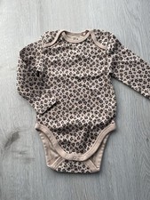 Body C&A Baby Langarm 80 Leopard braun-schwarz TOP