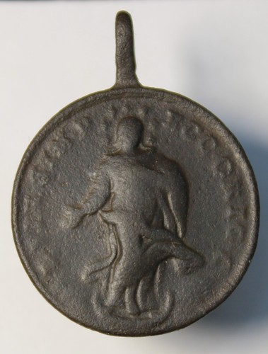 Antique bronze Catholic pectoral medal (amulet) Lot44