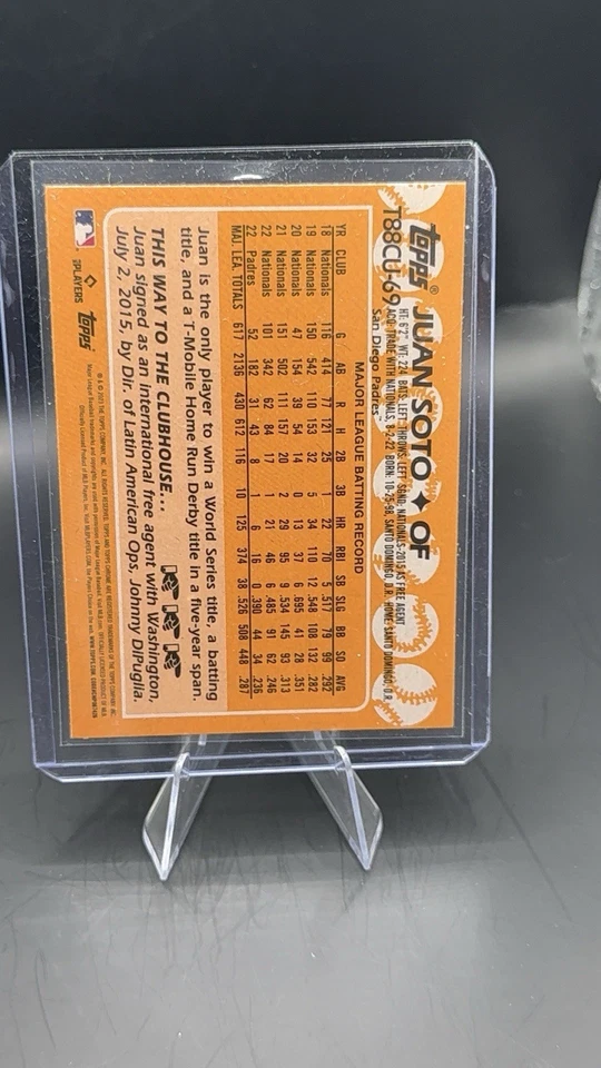 2023 Topps Update Series-1988 Topps Chrome Silver Pack Mojo Juan Soto #T88-CU-69 - Image 4 of 4