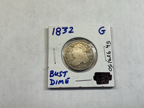 1832 Capped Bust 89% Silver Dime Reduced Size 051626 45ri