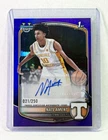 2025-26 Topps Bowman Chrome Nate Ament Auto Purple Refractor /250 #CPA-NA Bucks