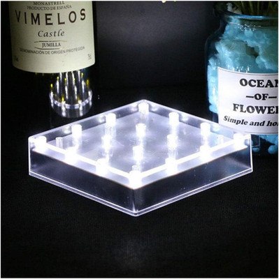 Led Light Base - 5 Inch Square Lights Display Stand for Effiel Tower Vase Crysta