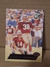 2000 SEBASTIAN JANIKOWSKI PRESS PASS NFL ROOKIE CARD RC #35 RAIDERS SEAHAWKS . rookie card picture