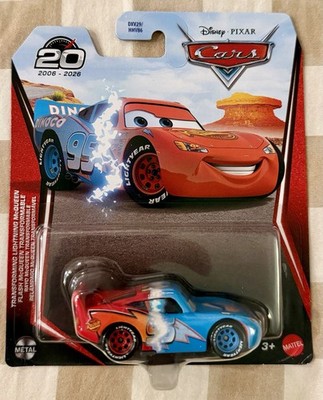 2026 Disney Pixar Cars Transforming Lightning McQueen Dinoco Rust-eze 1:55 20th
