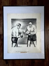 1940 WW2 Original Art Published Cartoon