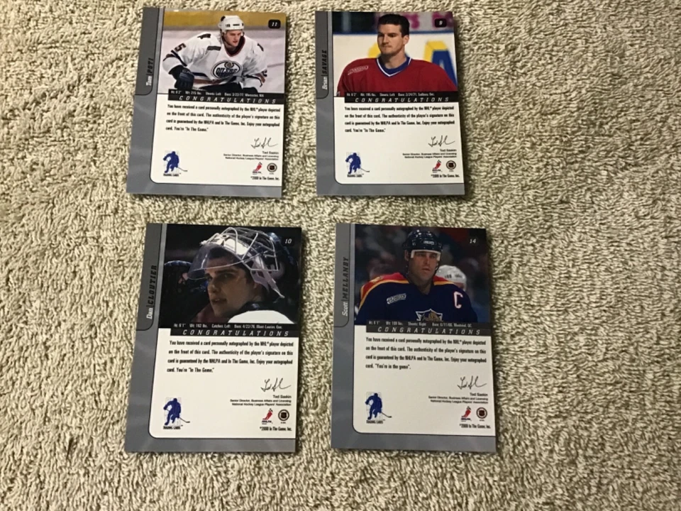 2000-01 Be A Player Signature AUTOGRAPH *pick list* BAP Series auto - Image 2 of 2