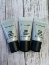 3 X MAC Strobe Cream Hydratant Lumineux PINKLITE 0.2 oz 6ml Travel Mini ~ New!💙