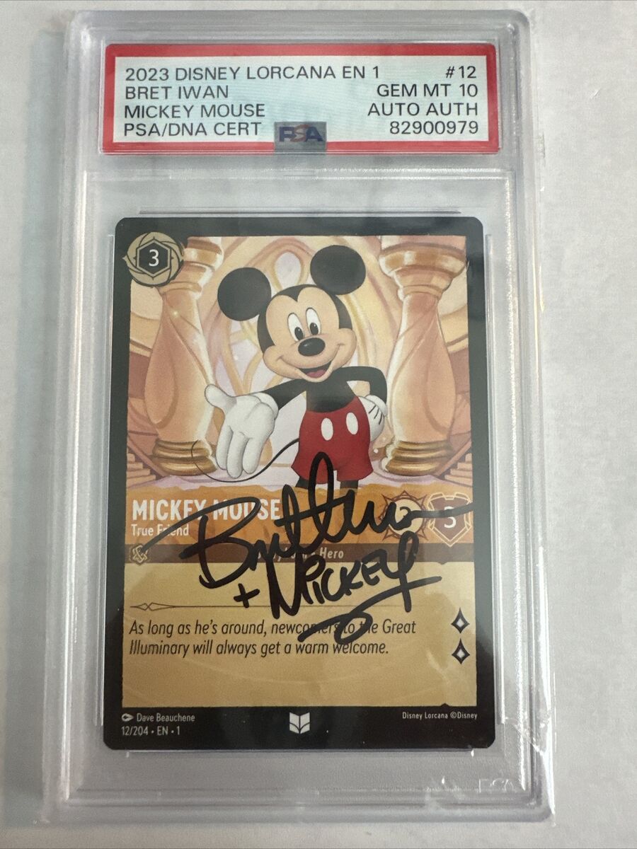 PSA 10 Signed Mickey Mouse Lorcana Card #12 - Bruce Irwin PSA 10 Signed Mickey Mouse Lorcana Card #12 - Bruce Irwin