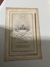 Image Pieuse Vierge L’adieu Au Monde Dentelle Papier Canivet Ancien