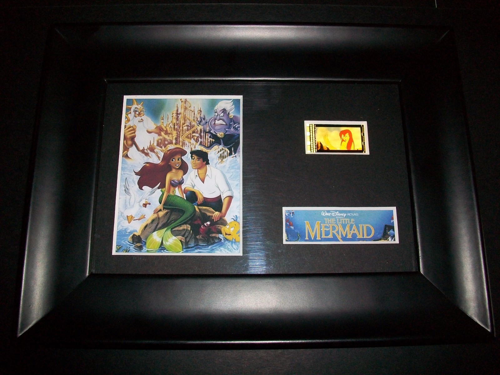 Little mermaid framed movie film cell memorabilia compliments poster dvd