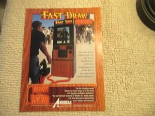Original 1994 11- 8'' fast draw showdown american laser ARCADE video GAME FLYER