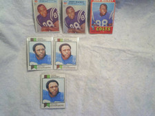 1966-1973 6-JOHN MACKEY TOPPS FOOTBALL CARD LOT,Baltimore Colts,1971,syracuse