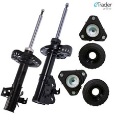 For Honda Civic Mk8 Front Shock Absorbers X 2 & Strut Top Mounts Pair 2006> 