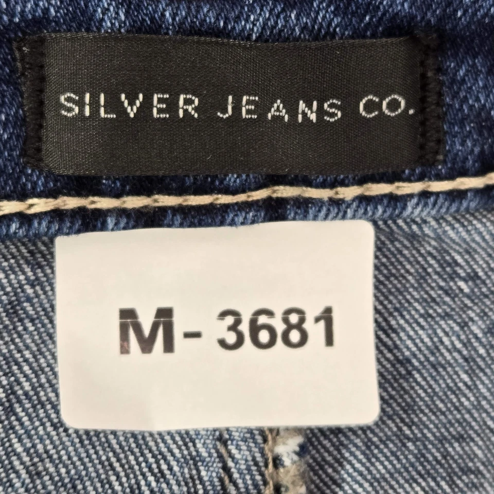 Falda Silver Jeans Co. Mujer W10 Azul Claro Denim Francy Informal Dobladillo Deshilachado Foto 2 de 4