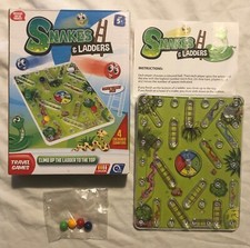 VINTAGE SNAKES & LADDERS TRAVEL GAME – Boxed with Instructions Children’s Toy