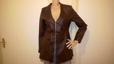 Jacket Mid-length Centigrade Vintage Brown Leather Size: M