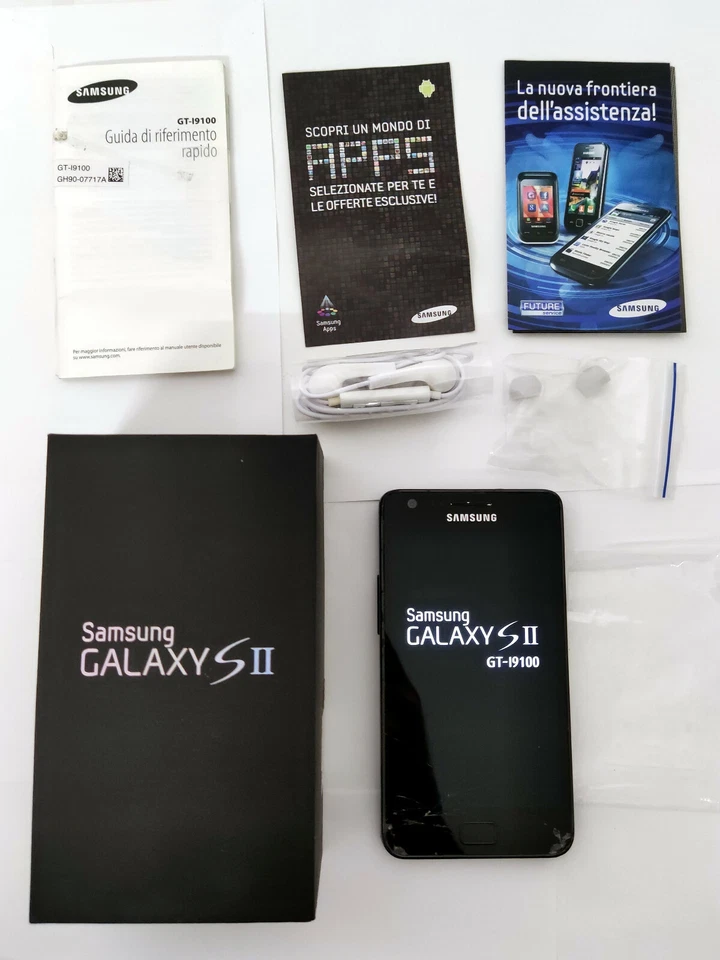 Trio Di Samsung Galaxy S2 SII Black GT-I9100 Per Ricambi., foto 1 di 5