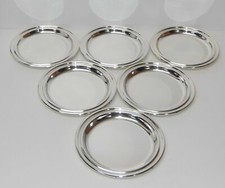 Glasuntersetzer versilbert 6 St&uuml;ck mit Fadenrand - neu