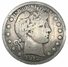 1912-S Barber Silver Half Dollar 50C-F