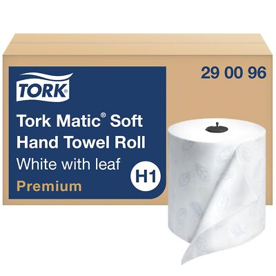 Tork Matic Premium Soft Paper Towels 575 Feet Pack of 6 H1 Dispensers