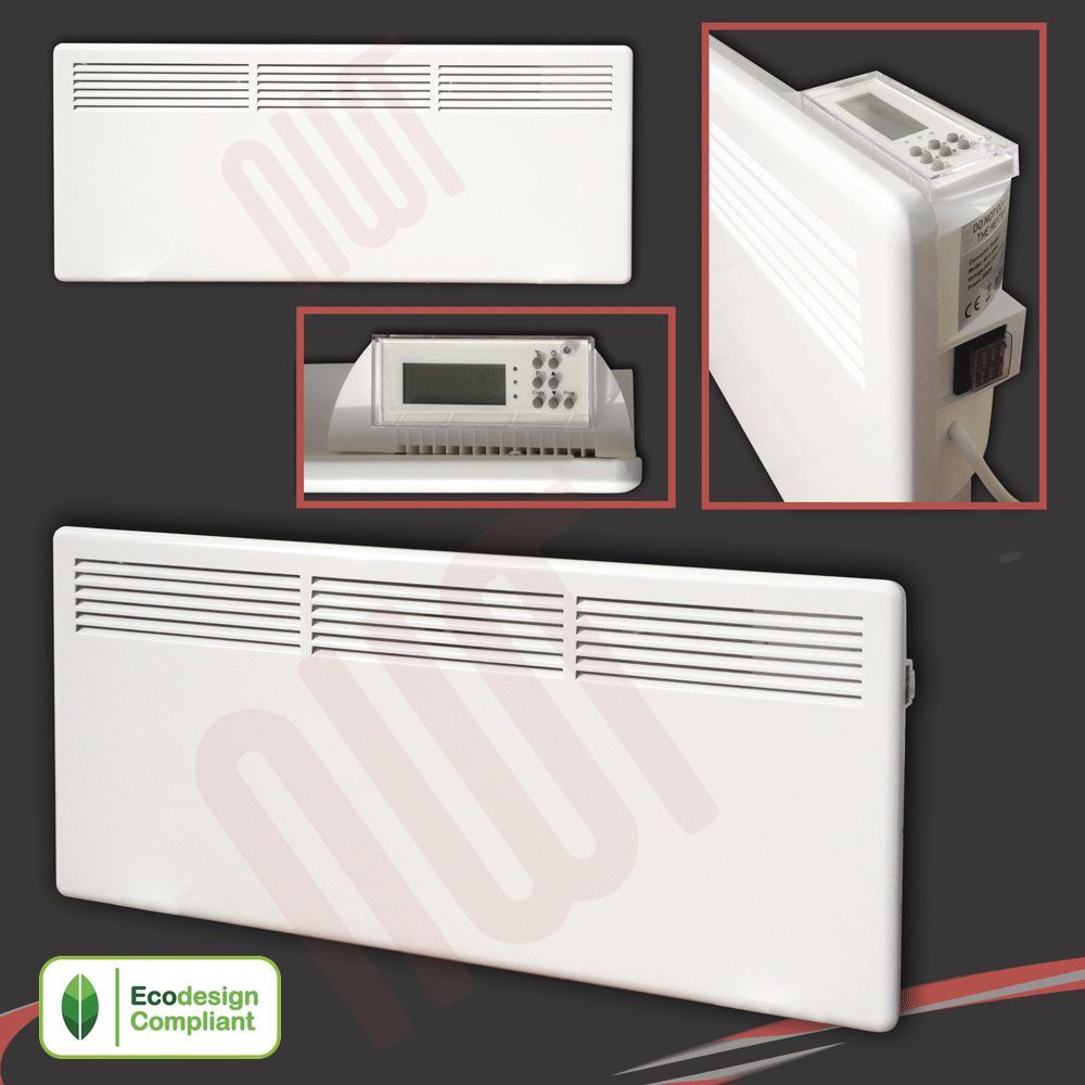 White Electric Panel Heater NOVA S 940mm(w) x 400mm(h) Slimline Efficent  2KW 799861540403 | eBay