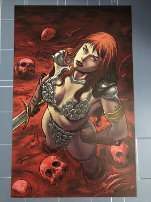 Red Sonja #75 COVER Dynamite Comics Poster 8x12 Walter Geovani Adriano Lucas