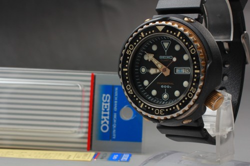NEW Belt! [Exc+5] SEIKO Divers Golden Tuna 7549-7000 600M Men'...