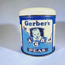 Vintage Looking Gerber's ABC Peas Tin Can Movie Prop Decorative Bristolware 1993