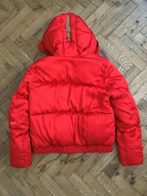coach red puffer jacket