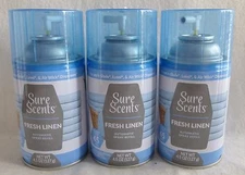 3 Sure Scents Fresh Linen Automatic Spray Refill 4.5 Oz