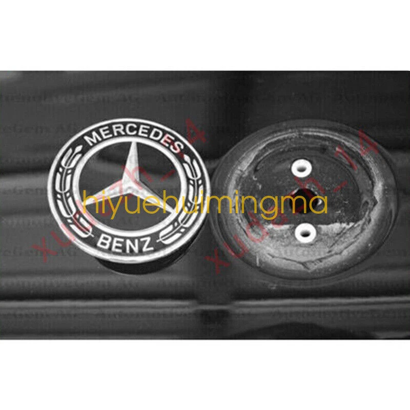 Insignia emblema capucha corona laurel negra clase CLS W219 genuina Foto 4 de 4