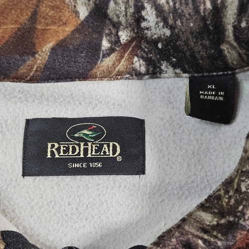 RedHead Fleece Hunting Jacket Mens Size XL Lightweight Full Zip 3D Leafy Camo - Picture 5 of 13