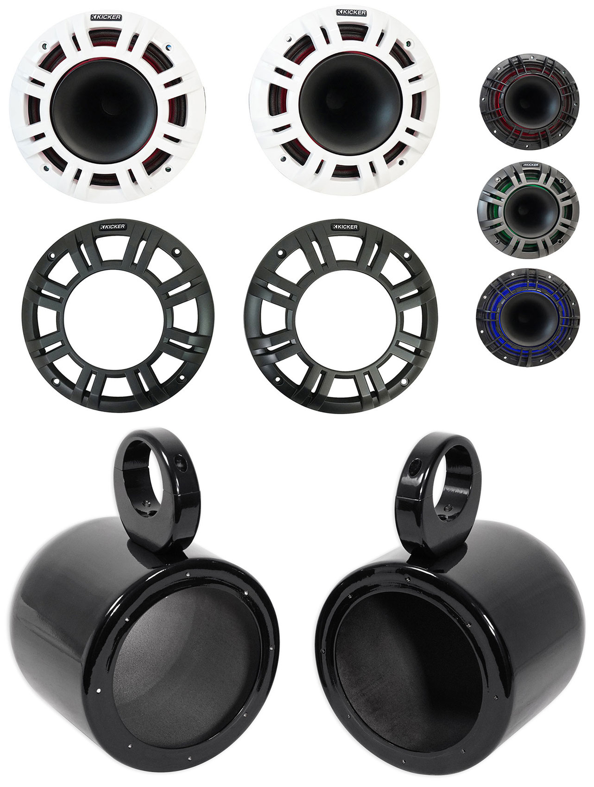 2 Колонки для вейкбординга KICKER 48KMXL654 300w 65 Marine Black Tower со светодиодной подсветкой KMXL65 10489000₽