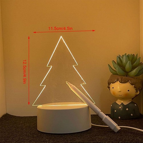 Luminous Erasable Acrylic Memo Board+ Pen- Romantic For Couple' Night Gift P8T3 - Picture 9 of 12